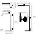 Miniatyrbillede 2 af 5: Reptil Lampe Stativ med Justerbar Base - Metal Gulvlampe Stativ