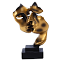 Miniatyrbillede 1 af 5: Moderne skulptur, Gyldne Abstrakte Kunstfigurer, Stue Dekoration