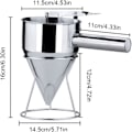 Miniatyrbillede 5 af 5: Rustfrit stål stempel gran spruce blæksprutte bolde tragt dej dispenser