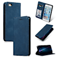 Miniatyrbillede 2 af 5: Retro Læderetui med Hudfornemmelse til iPhone 6S Plus & 6 Plus Navy Blue