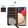 Miniatyrbillede 4 af 4: Litchi Tekstur RFID PU Etui Til OnePlus Ace / 10R Black
