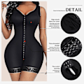 Miniatyrbild 3 av 5: Colombianas Fajas Body Shapewear Kvinnor Midjetränare Slankning Underkläder Push Up Bodysuit.L.Svart