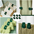 Miniatyrbillede 2 af 5: Flocking Mørkegrønne Dyneclips, 6 Stk Dyneindsatsclips, En