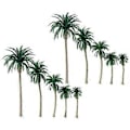 Miniatyrbillede 1 af 3: 10 STK./Sæt Simulation Kokospalme Træmodel Plast Mini Palm Tree Scenery DIY Layout Rekvisitter Mikrolandskabsindretning Økologisk Sandbordsmodel Figur (Gre