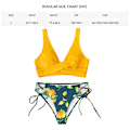 Miniatyrbillede 2 af 5: Dametøj Bikini Badedragt Front Kryds Snøre Todelt Badedragt
