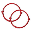 Miniatyrbillede 1 af 5: 2 stk. Kabbalah Rød Snor Rødt Reb Tilbehør Håndlavede Simple Matchende Armbånd Lykkebringende Kabbalah Justerbart Armbånd