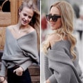 Miniatyrbillede 3 af 5: Vinfarvet, 235 ærmet snefnug sweater tørklæde, varmt efterår og vinter