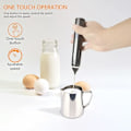 Miniatyrbillede 3 af 5: DELM Elektrisk Mælkeskummer, Kaffeskummer, Genopladelig, Drikkeblander, Håndskummer, Blender, Køkkenhjælper, Håndblender, Elektrisk Blender.