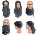Miniatyrbilde 4 av 5: Vinterlue for menn, kaldt vær, grå ansiktsmaske, balaclava, hette, utendørs