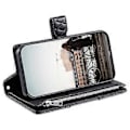 Miniatyrbillede 5 af 5: Style 012 til iPhone 7/8/SE (2020)/SE (2022) Læder Etui Rhombus Glitter Lynlås Pung Telefon Cover Style A