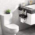Pikkukuva 2 / 4: WC-paperiteline hyllyillä Musta kylpyhuonepyyhkeiden annostelija S