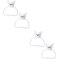 Miniatyrbillede 1 af 5: 4 stk. Børne-Ringe Sjal Hanger Plastik Kroge til Ophængning