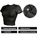 Pikkukuva 5 / 5: Naisten ja tyttöjen lyhythihainen crop-treenitoppi, slim fit, joogan urheilu