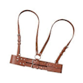 Miniatyrbillede 2 af 5: Læder Western Style Bred Talje Underbust Waspie Korset (Brun) Brown