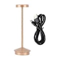 Pikkukuva 1 / 5: Latautuva LED-pöytälamppu 2000mAh Langaton Akulla Toimivat Metalli Yöpöydän USB-C Työpöydän Valo Kannettava 3 Tilaa Himmennettävä Rose Gold