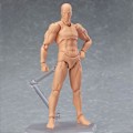 Miniatyrbillede 1 af 5: Sæt med 2 leddede mannequiner til maling og tegning, hudfarve