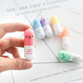 Miniatyrbild 3 av 5: 6 st/set Mini pillerformade highlighterpennor för att skriva söt ansikte