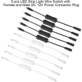 Pikkukuva 2 / 5: DC 12V Inline-kytkin, 5 kpl LED-nauhavalo On/Off DC-liitin (5,5 x