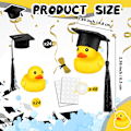 Miniatyrbilde 2 av 6: Eksamenssesong Liten Gul And Leketøy Bilpynt, Doktorhatt Eksamenssesong Gave, Søt Mote Stil, Svart, 12 stk Black 12pcs
