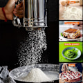Miniatyrbild 5 av 5: Mjölsikt 500ML Bakmjölsiktkopp i rostfritt stål Silver