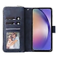 Miniatyrbillede 2 af 5: Til Samsung Galaxy A55 5G Etui Kortlommer Lynlås Læder Telefon Cover Style A