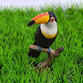 Miniatyrbillede 3 af 5: Fuglemodel Legetøj Simulation Tukan Legetøj Samleobjekt Dukke Miniature Dyr Figur Wild Bird Plast Hjem Ornamenter Dekorativt Tilbehør