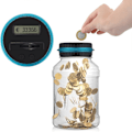 Miniatyrbild 2 av 5: Digital Mynttank, Automatisk Spargris med LCD-Display, 2,5L La