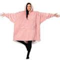 Miniatyrbillede 3 af 4: Oversized Microfiber Sherpa Bærbar Blanket, Set På Shark Tank, One Size Passer Alle.