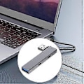 Pikkukuva 2 / 5: 4-in-1 USB3.0 -keskitin USB3.0-, USB2.0-portilla, USB - 2Type C+USB -adapteri, USB-jakaja 5 Gbps USB3.0 -dataportti 480 Mbps USB2.0 Hopea Silver