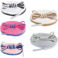Miniatyrbilde 1 av 5: 5 par med flate skolisser tie dyed (5 farger), 8mm * 1.2m