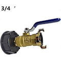 Miniatyrbillede 2 af 5: IBC Adapter S60x6 3/4 Havehane Ventil, Hurtig Tilslutningsudgang 20/25mm Regnvandsopsamlere Fitting, IBC Vandtank Adapter (3/4 Ca