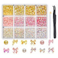 Miniatyrbillede 1 af 5: 1 Æske 3D Sommerfugl Negle Charms Rhinestones Håndværk Neglekunst Tilbehør Resin Negledekoration til Negleentusiaster 12FH11