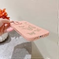 Pikkukuva 4 / 4: iPhone 12 Pro Max -kotelo, söpö perhoskuvio, erittäin ohut pehmeä TPU-kotelo naisille ja tytöille, vaaleanpunainen