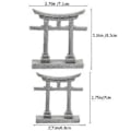 Miniatyrbillede 2 af 3: 2 stk. Simuleret Torii Ornament Fisketank Ornament Fisketank Torii Skulptur Dekor Akvarietilbehør