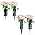 Miniatyrbilde 2 av 2: Kirkegårdsvaser for bakken, hageblomstkurv med uthult arrangement