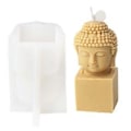 Miniatyrbillede 1 af 5: Avalokitesvara Buddha Hoved Silikoneform Aromaterapi Lys Gips DIY Epoxy Resin Støbeform Skrivebordsdekorationer 2