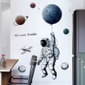 Miniatyrbillede 1 af 5: 3D Astronaut Wall Sticker Som Vægdekoration Til Soveværelse Stue