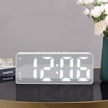 Miniatyrbild 1 av 3: Vit digital väckarklocka, elektronisk väckarklocka med snooze-funktion