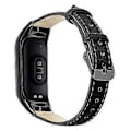Pikkukuva 1 / 5: Aitoa lehmännahkaa oleva ranneke Xiaomi Smart Band 8 -älykellolle, musta kellokotelo Style D