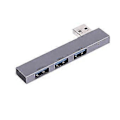 Pikkukuva 3 / 5: 3 IN 1 USB Hub 3 Porttia USB 3.0 -sovitin Kannettavat Mini-telakointiasemat Erittäin ohut 5 Gbps/480 Mbps 01 3 IN 1