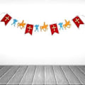 Miniatyrbillede 2 af 3: 3M Lang Halloween Ikke-vævet Træk Flag Banner Hængende Flag Rekvisitter Træk Blomster til Sankt Nikolaus