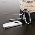 Miniatyrbillede 1 af 4: Sølvfarvet bærbar vinproptrækker korkpumpe server proptrækker værktøj P