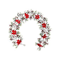 Miniatyrbilde 1 av 5: Simulert Julevinranke - Vann Gress Rød Frukt med Blomster A05622