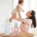 Pikkukuva 4 / 5: Elintarvikelaatuinen silikoninen tuttipullon suojus 120ml/250ml säiliön pidike suojakotelo helppo ote läpinäkyvä Transparent 120ml