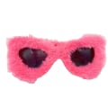 Miniatyrbillede 4 af 5: Plysj Fuzzy Cat Eye Solbriller Punk Bløde Fløjls Nuancer Roserød