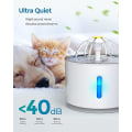 Miniatyrbilde 5 av 5: Katte- og hundedrikkfontene 2,4L, stille kattevannsfontene med LED W
