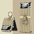 Pikkukuva 1 / 4: Kudottu Tekstuuri Kotelo Samsung Galaxy Z Flip4:lle (Sininen) Gold