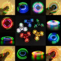 Miniatyrbilde 5 av 5: 2 stk LED Lys Fidget Spinner - Krystallgrønn, Lys Fidget Finger