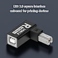 Miniatyrbillede 4 af 5: Kvalitets USB 2.0 B Han til Hun Adapter For Hurtig Dataoverførsel Med Printere Og Scannere Plug and Play Tilslutning Bend left