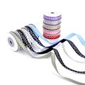 Miniatyrbillede 1 af 4: 5 meter 10 farver 10mm dekorativ farvet grosgrain bånd polka